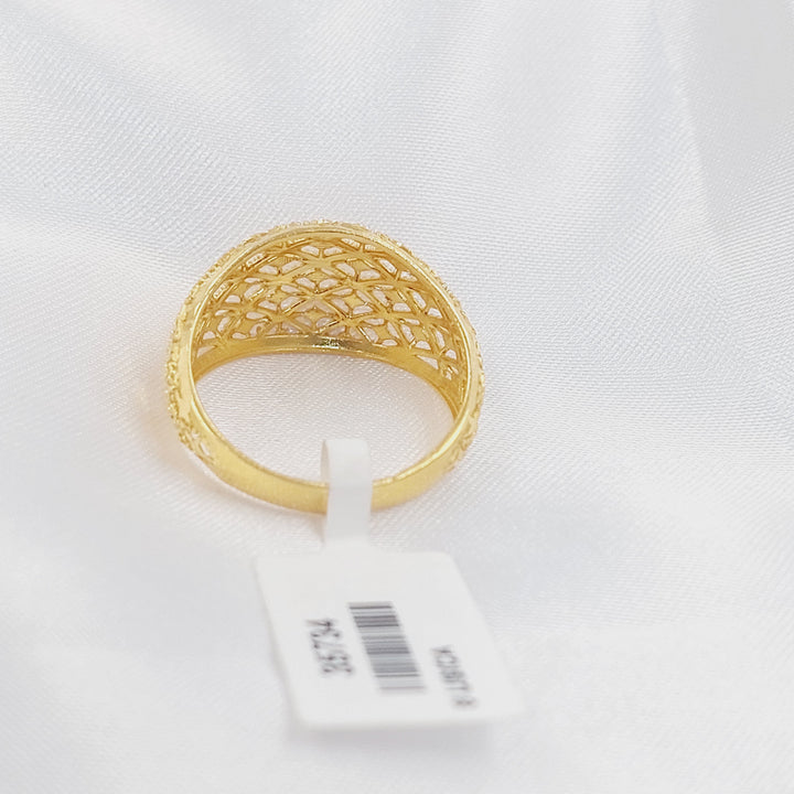 21K خاتم خلية النحل-مجوهرات الشيخ سعيد-Saeed Jewelry 