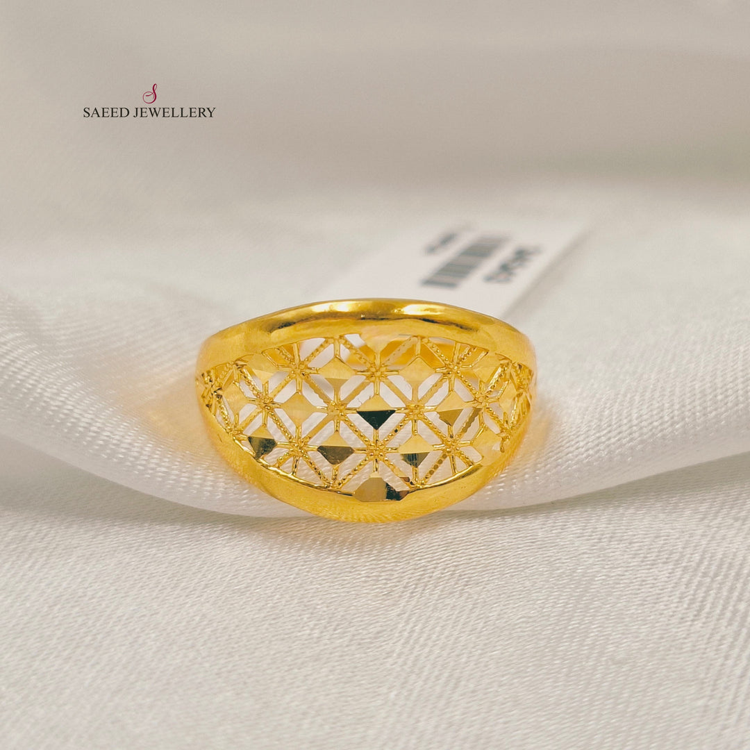 Beehive Ring Made of 21K Gold by Saeed Jewelry 