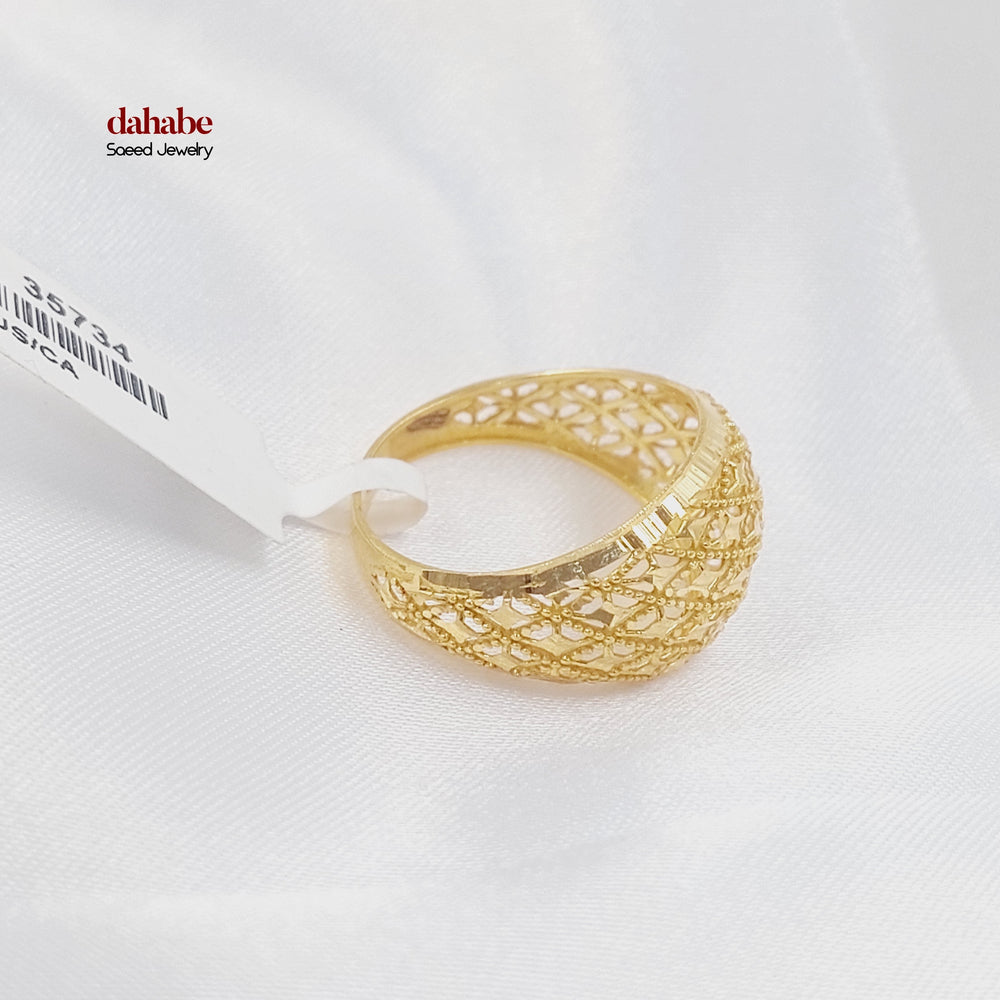 21K Gold Beehive Ring