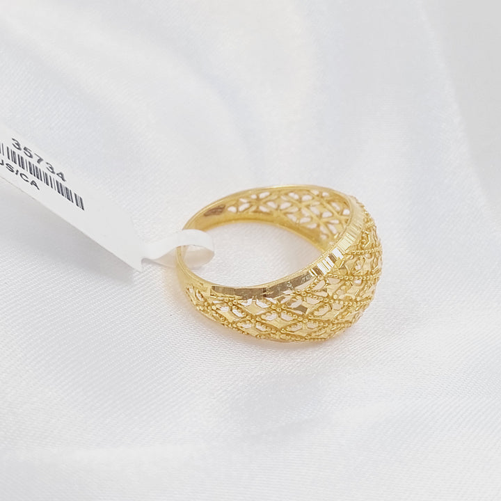 21K خاتم خلية النحل-مجوهرات الشيخ سعيد-Saeed Jewelry 