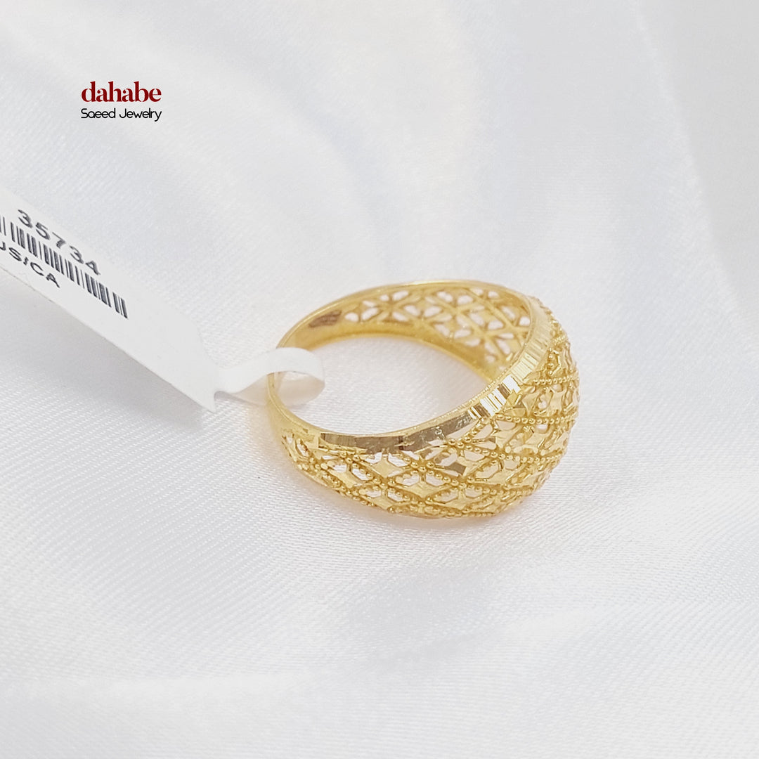 21K Gold Beehive Ring