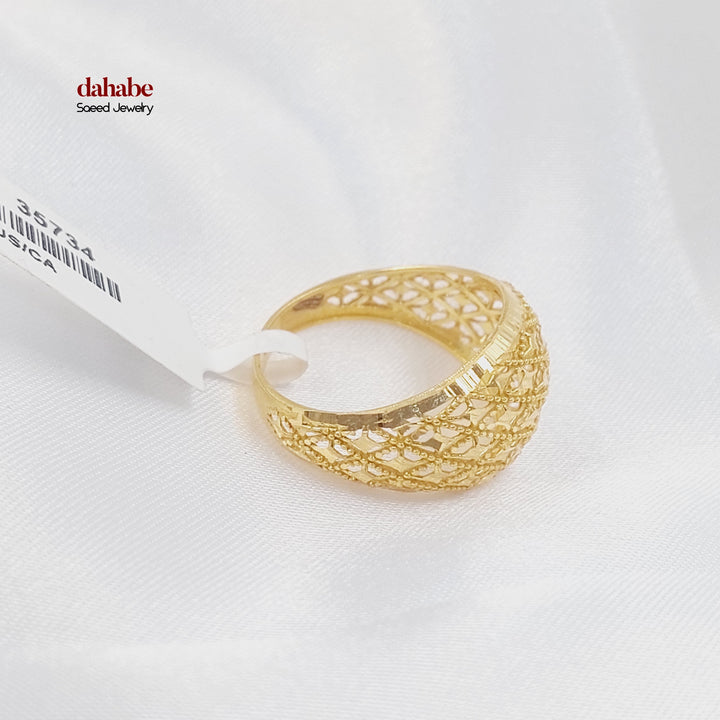 21K Gold Beehive Ring