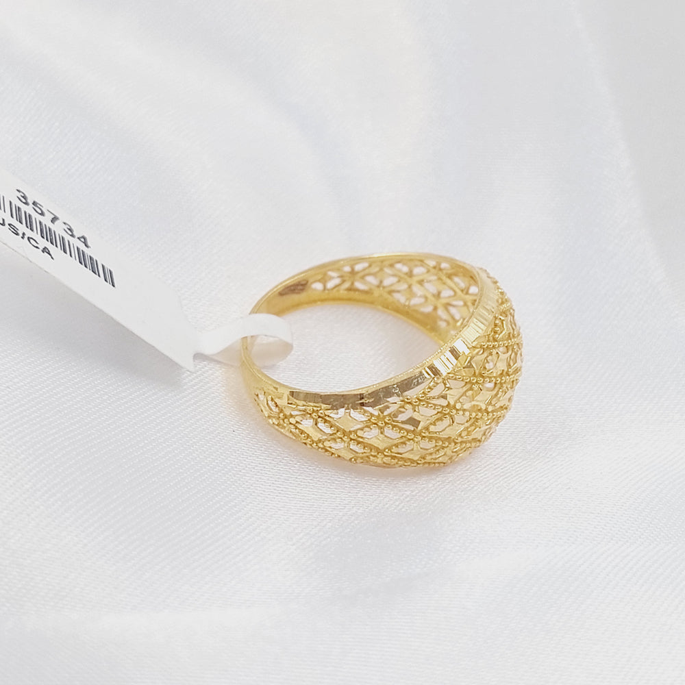 21K خاتم خلية النحل-مجوهرات الشيخ سعيد-Saeed Jewelry 