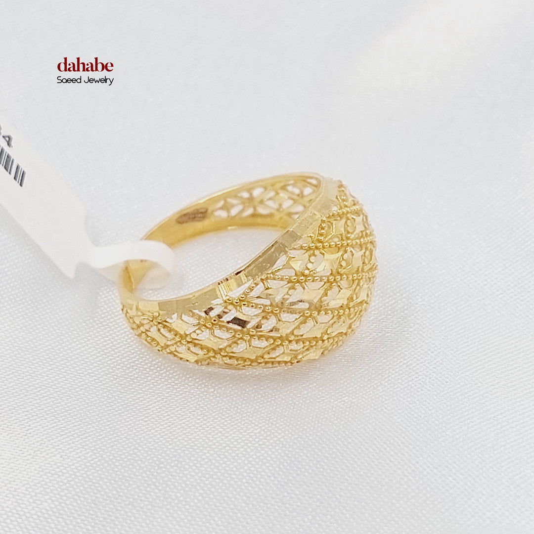21K Gold Beehive Ring