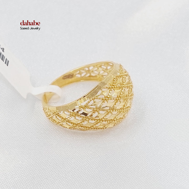 21K Gold Beehive Ring