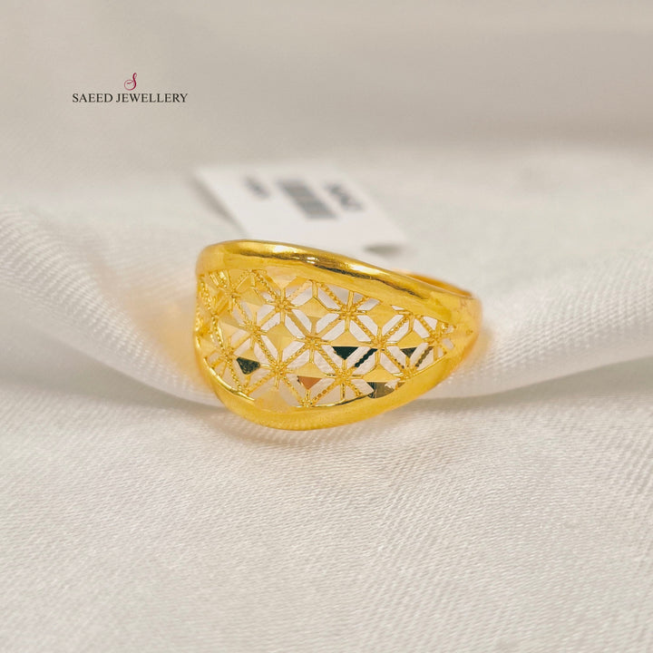 Beehive Ring Made of 21K Gold by Saeed Jewelry 