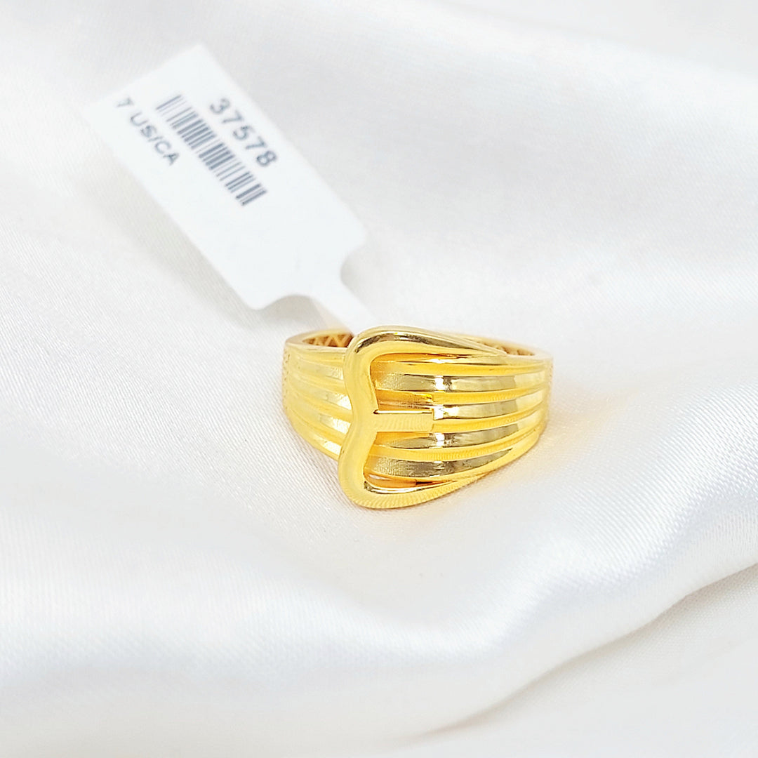 Belt Ring Made of 21K Gold by Saeed Jewelry 