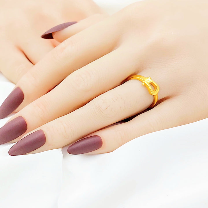 Belt Ring Made of 21K Gold by Saeed Jewelry 