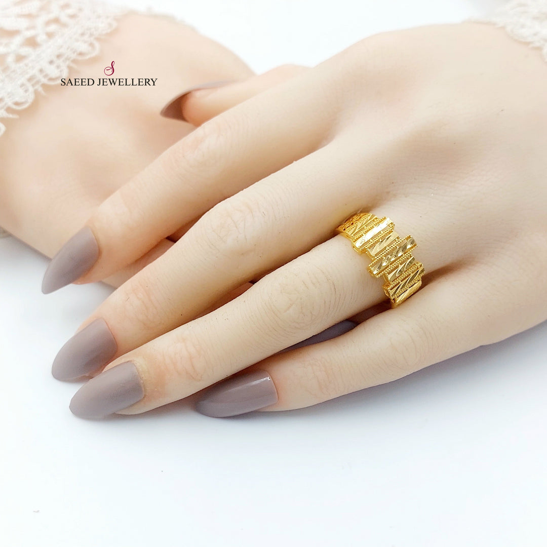 Belt Ring Made of 21K Gold by Saeed Jewelry 