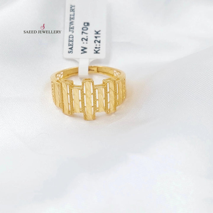 Belt Ring Made of 21K Gold by Saeed Jewelry 