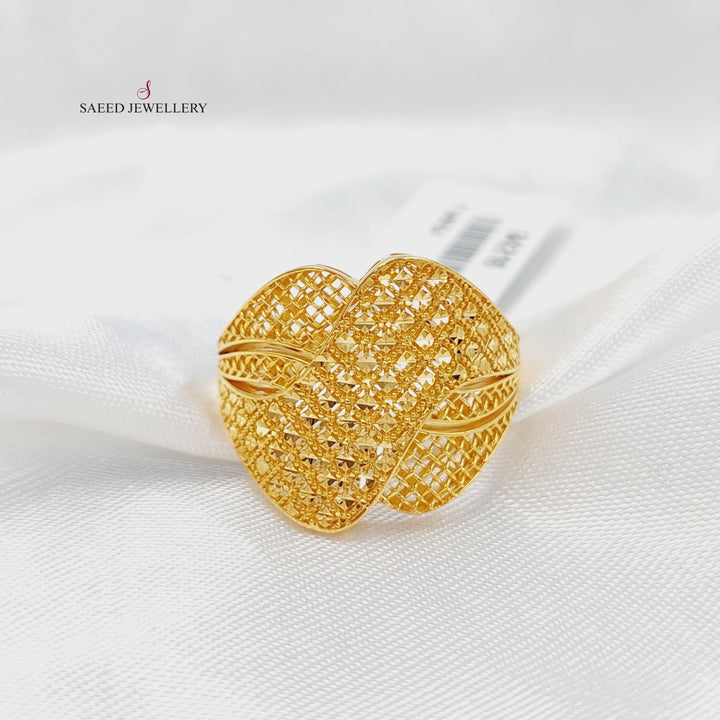 Belt Ring Made of 21K Gold by Saeed Jewelry 