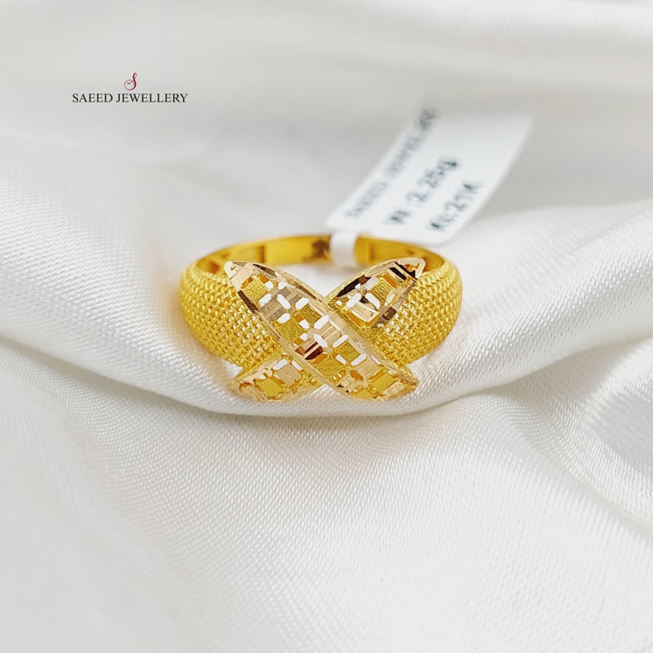 21K Gold Belt Ring by Saeed Jewelry - Image 3