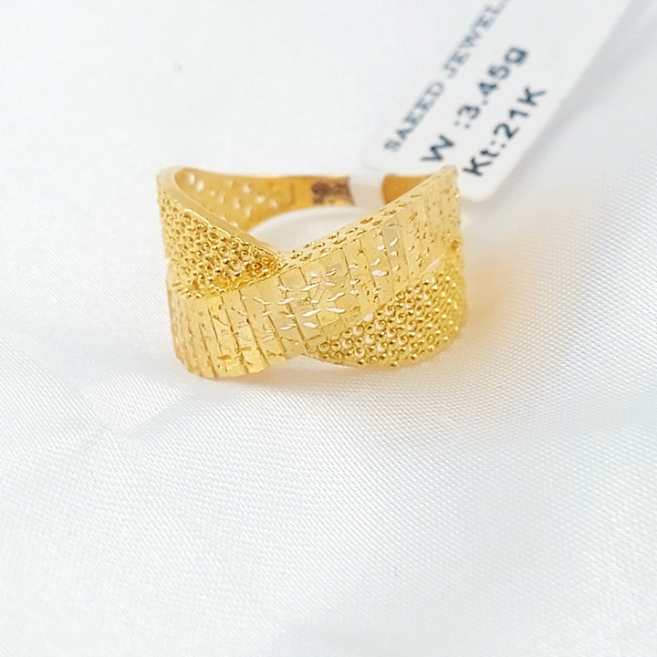 Belt Ring Made of 21K Gold by Saeed Jewelry 