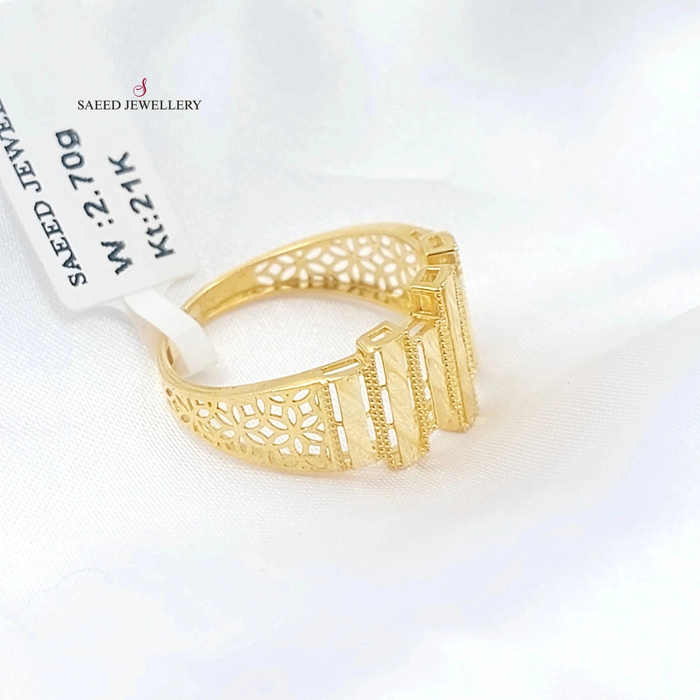 Belt Ring Made of 21K Gold by Saeed Jewelry 