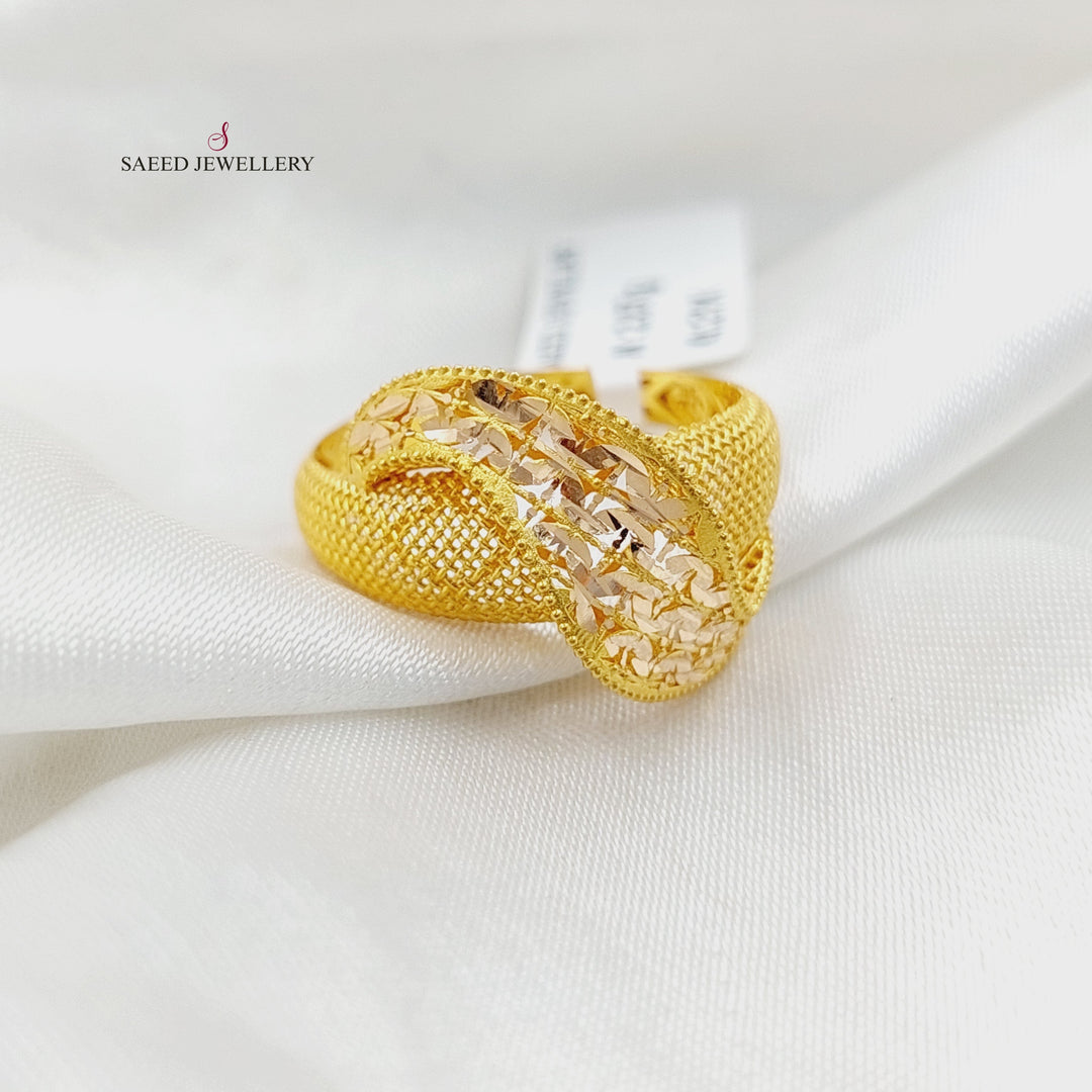 21K Gold Belt Ring by Saeed Jewelry - Image 3