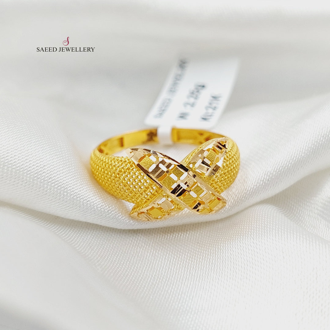 21K Gold Belt Ring by Saeed Jewelry - Image 2