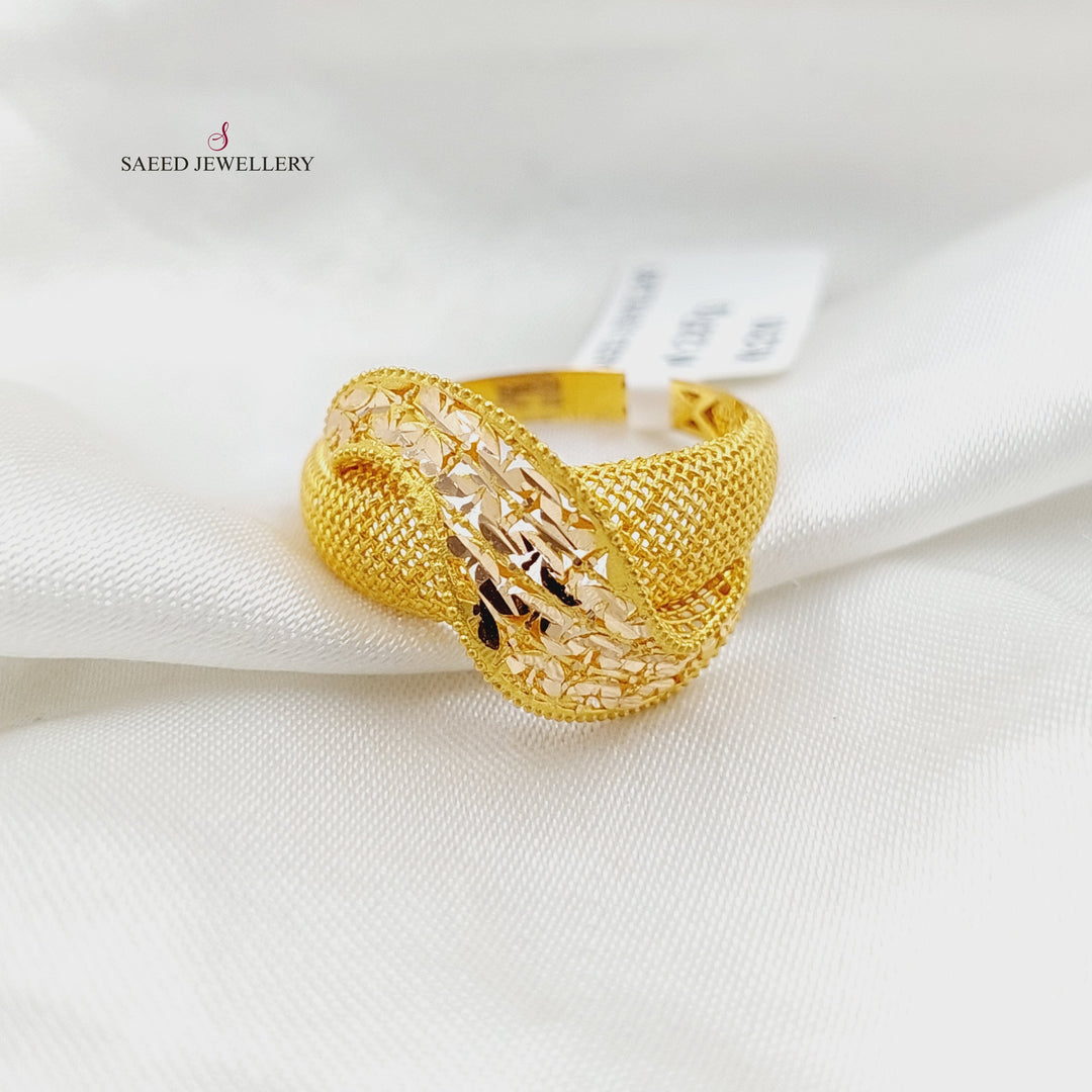 21K Gold Belt Ring by Saeed Jewelry - Image 1