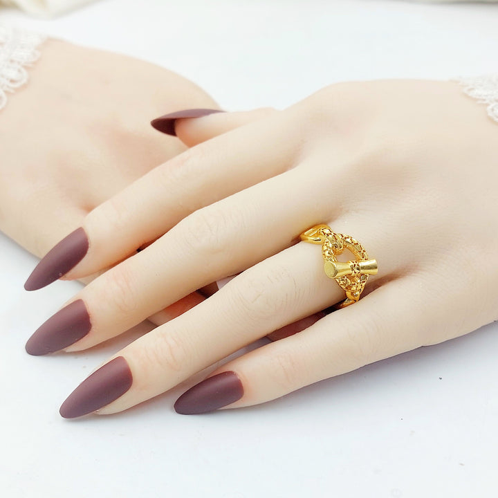 Belt Ring Made of 21K Gold by Saeed Jewelry 