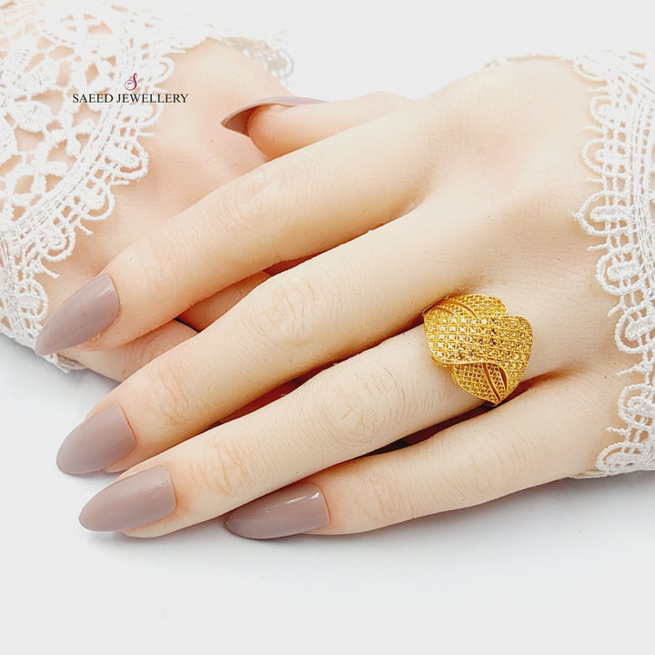 Belt Ring Made of 21K Gold by Saeed Jewelry 