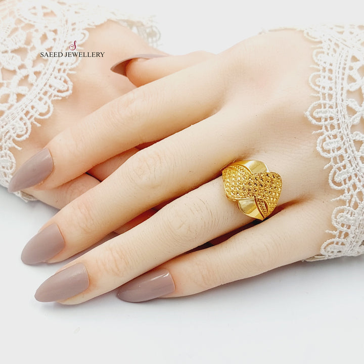 Belt Ring Made of 21K Gold by Saeed Jewelry 