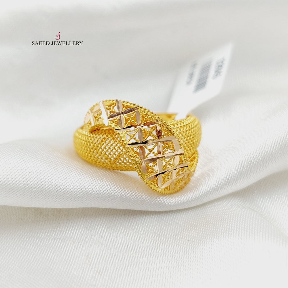 21K Gold Belt Ring by Saeed Jewelry - Image 2