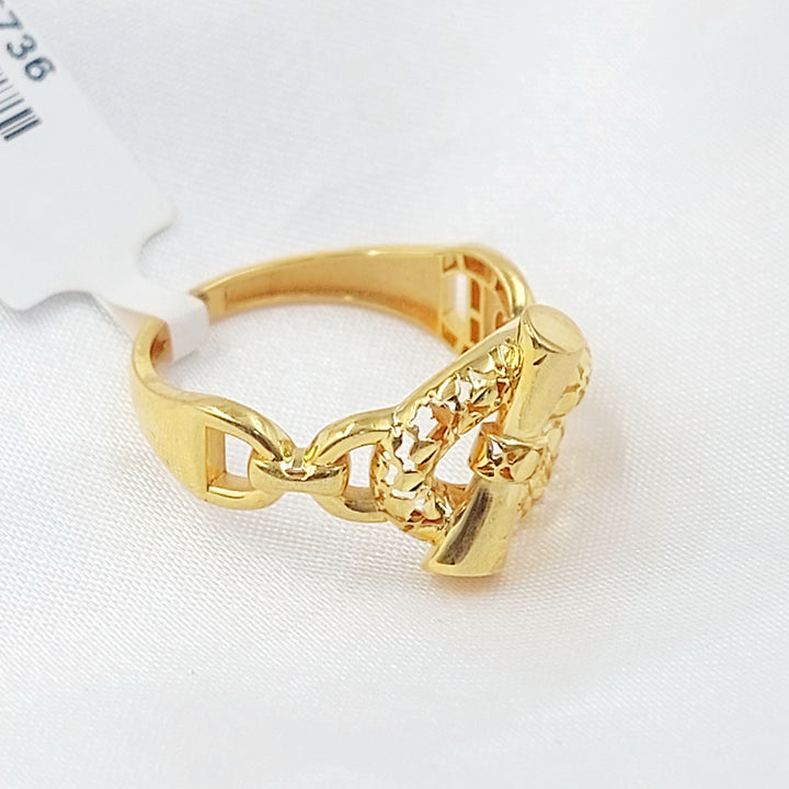 Belt Ring Made of 21K Gold by Saeed Jewelry 