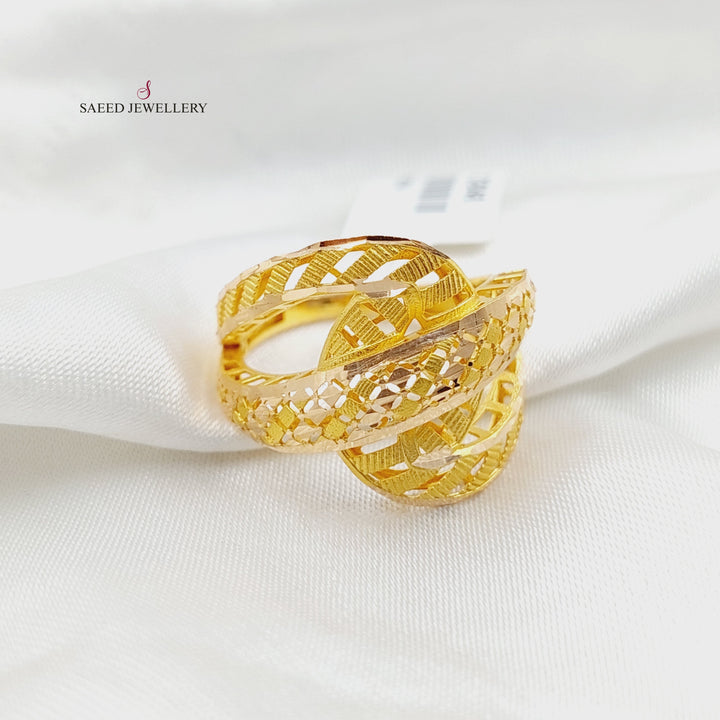 21K Gold Belt Ring by Saeed Jewelry - Image 2