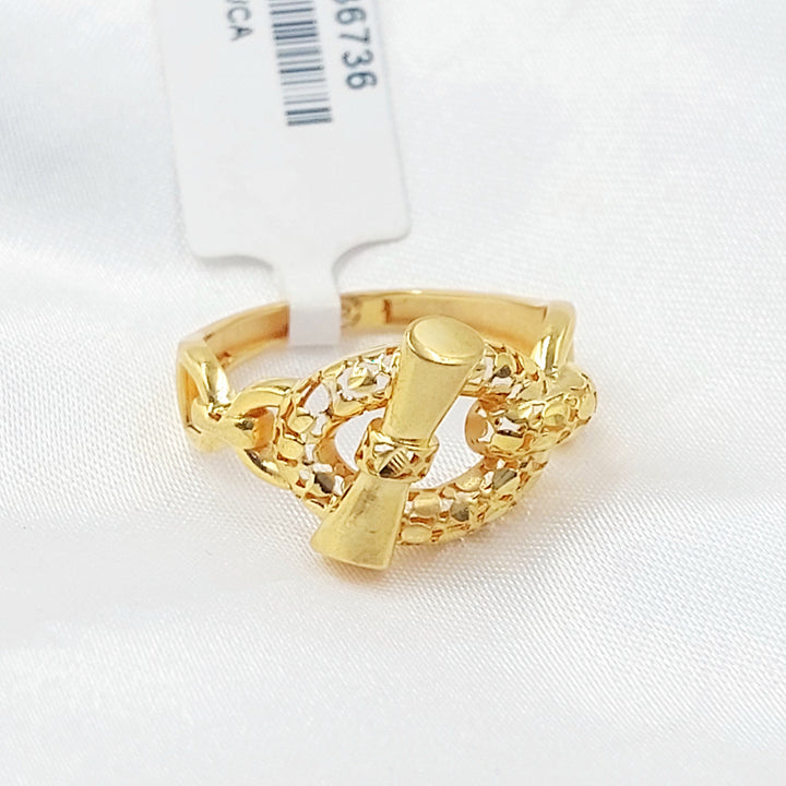 Belt Ring Made of 21K Gold by Saeed Jewelry 