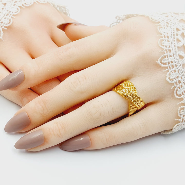 21K خاتم حزام-مجوهرات الشيخ سعيد-Saeed Jewelry 