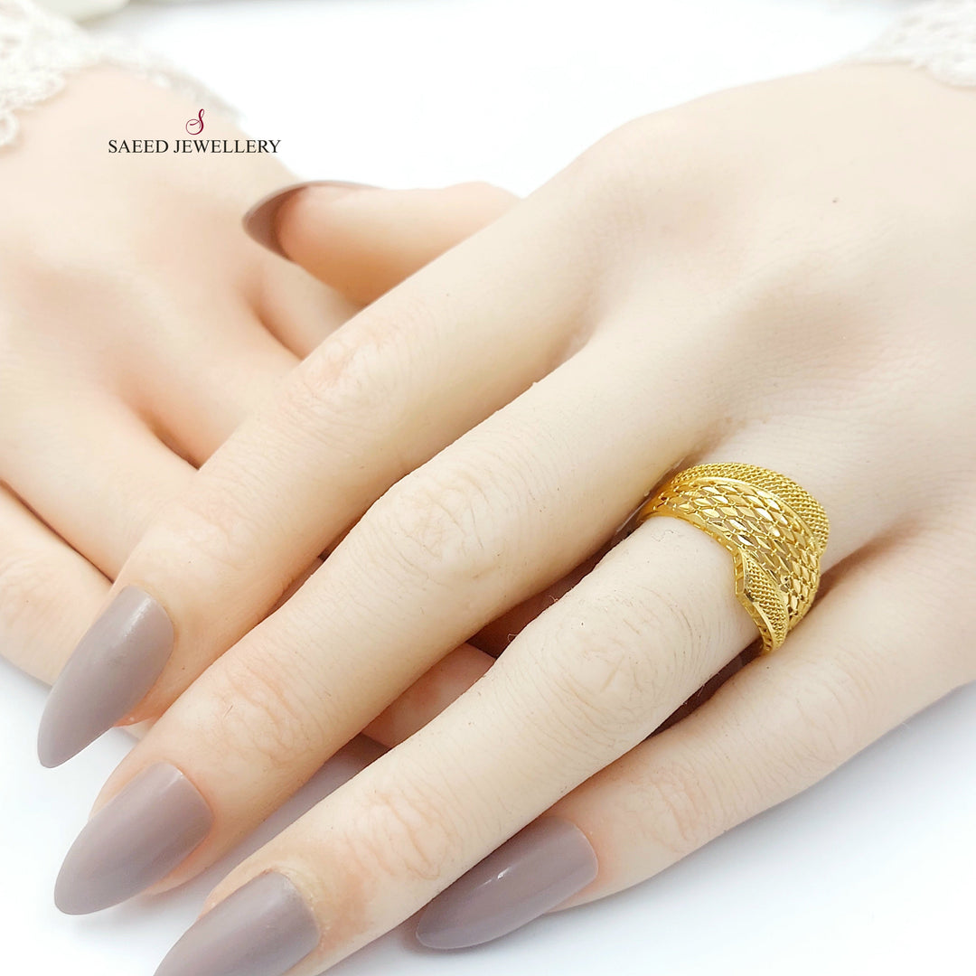 Belt Ring Made of 21K Gold by Saeed Jewelry 