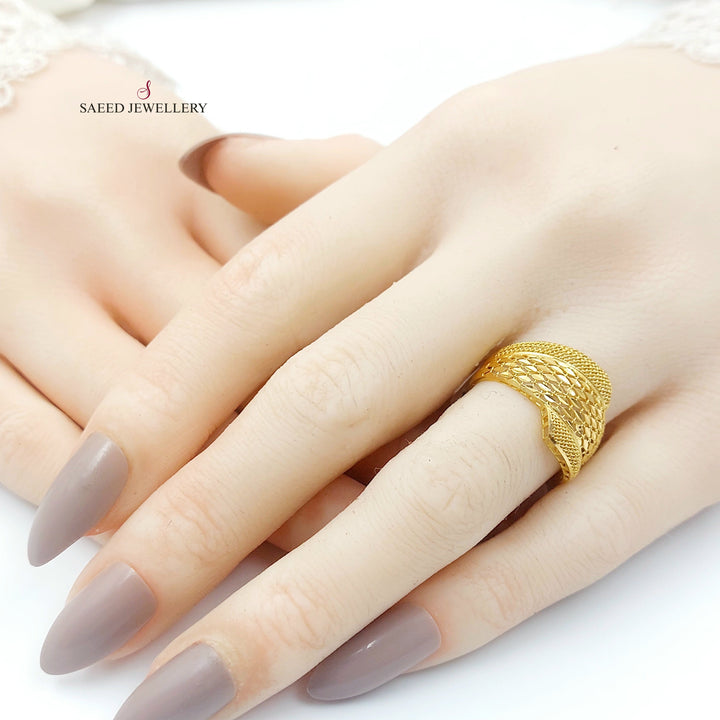 Belt Ring Made of 21K Gold by Saeed Jewelry 
