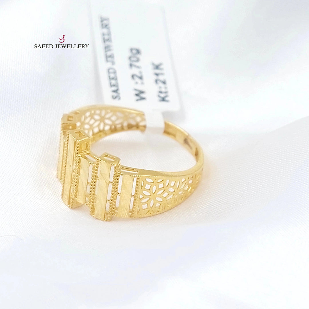 21K خاتم حزام-مجوهرات الشيخ سعيد-Saeed Jewelry 