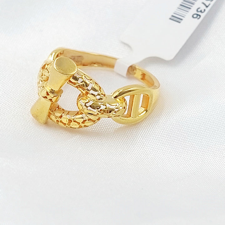 Belt Ring Made of 21K Gold by Saeed Jewelry 