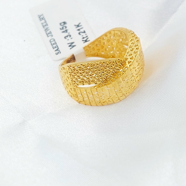 Belt Ring Made of 21K Gold by Saeed Jewelry 
