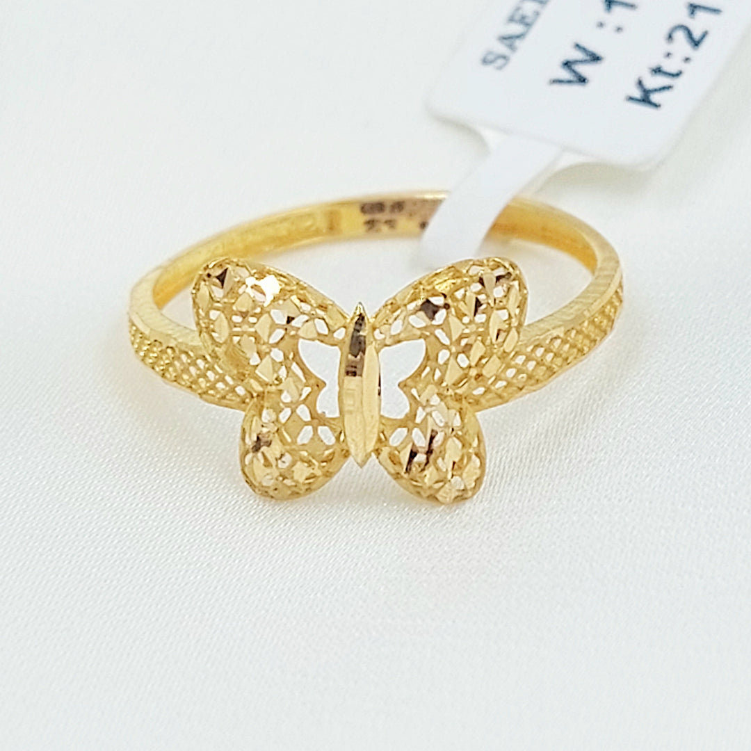 21K خاتم فراشة-مجوهرات الشيخ سعيد-Saeed Jewelry 