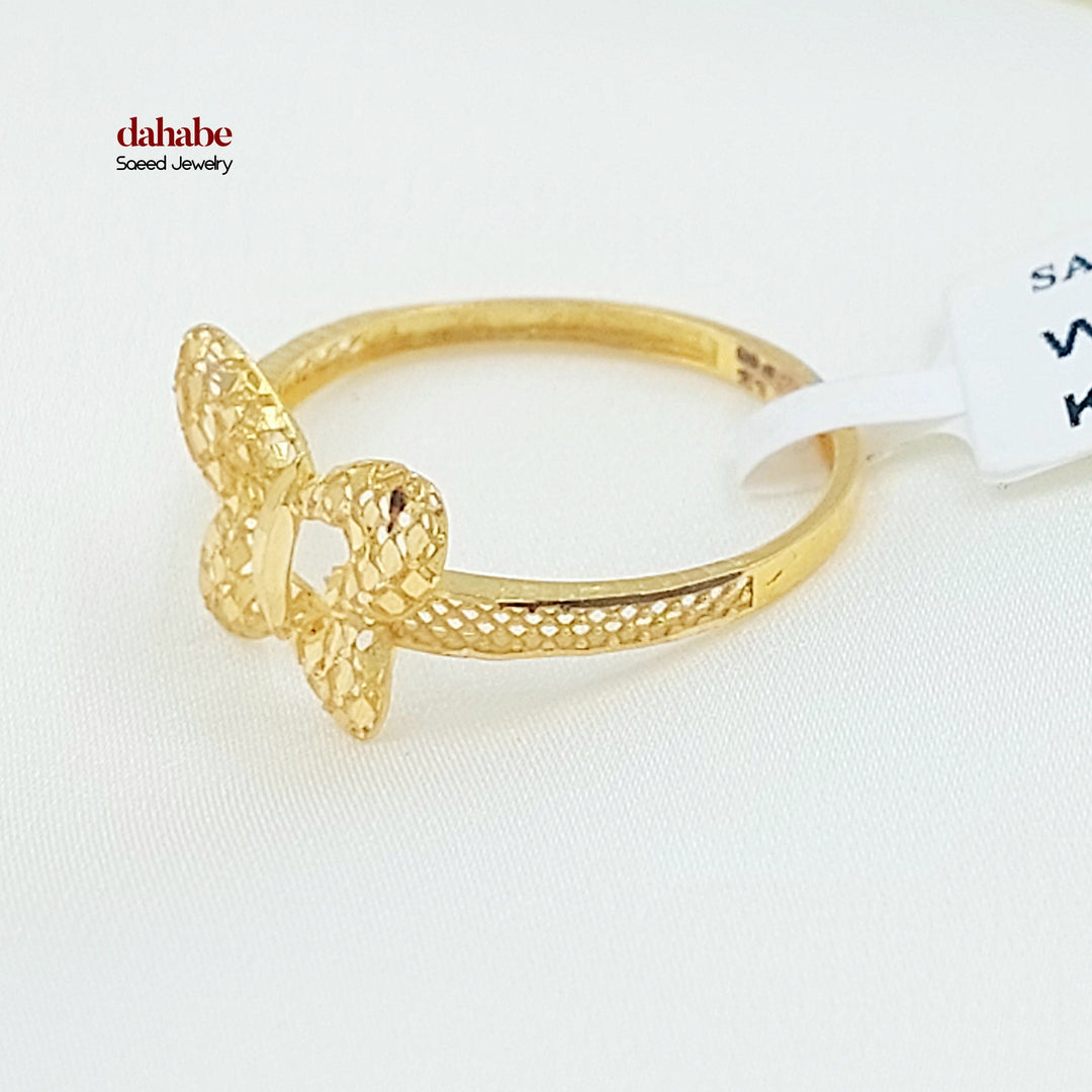 21K خاتم فراشة-مجوهرات الشيخ سعيد-Saeed Jewelry 
