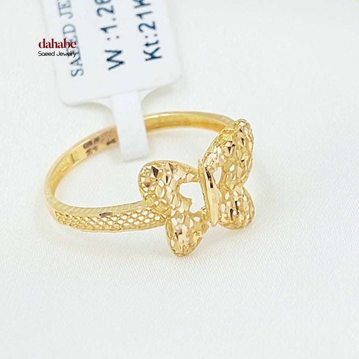 21K خاتم فراشة-مجوهرات الشيخ سعيد-Saeed Jewelry 