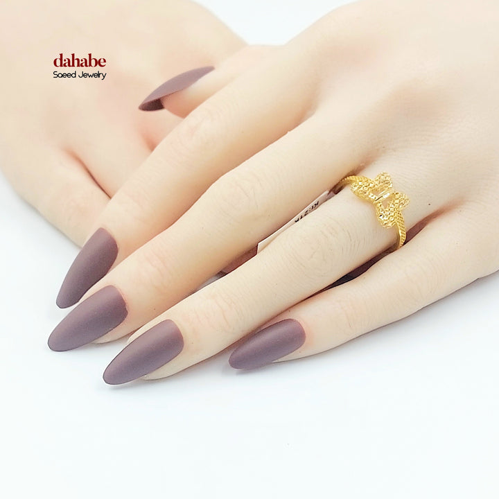 21K خاتم فراشة-مجوهرات الشيخ سعيد-Saeed Jewelry 