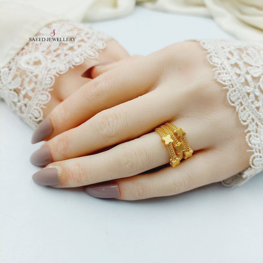 Butterfly Ring Made of 21K Gold by Saeed Jewelry 