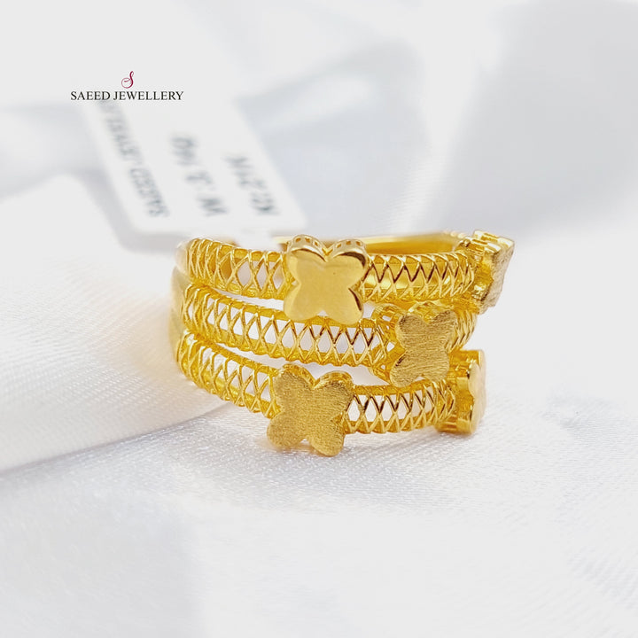 Butterfly Ring Made of 21K Gold by Saeed Jewelry 