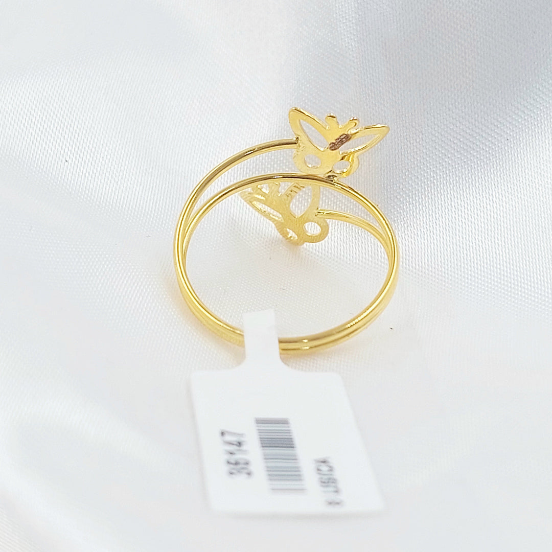 Butterfly Ring Made of 21K Gold by Saeed Jewelry 