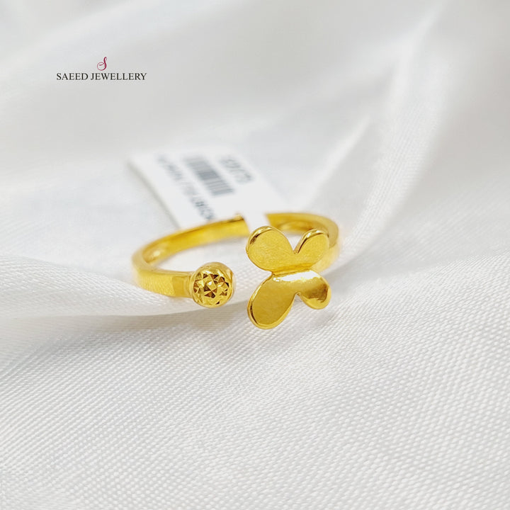 21K خاتم فراشة-مجوهرات الشيخ سعيد-Saeed Jewelry 