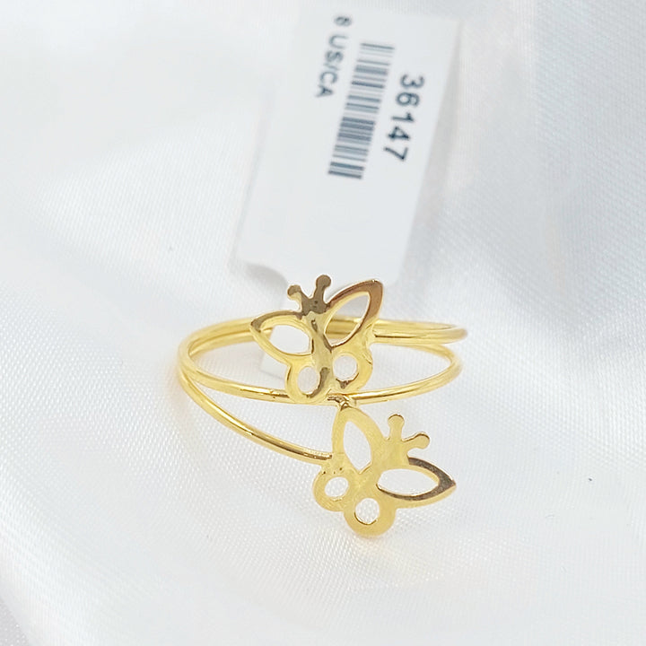 Butterfly Ring Made of 21K Gold by Saeed Jewelry 