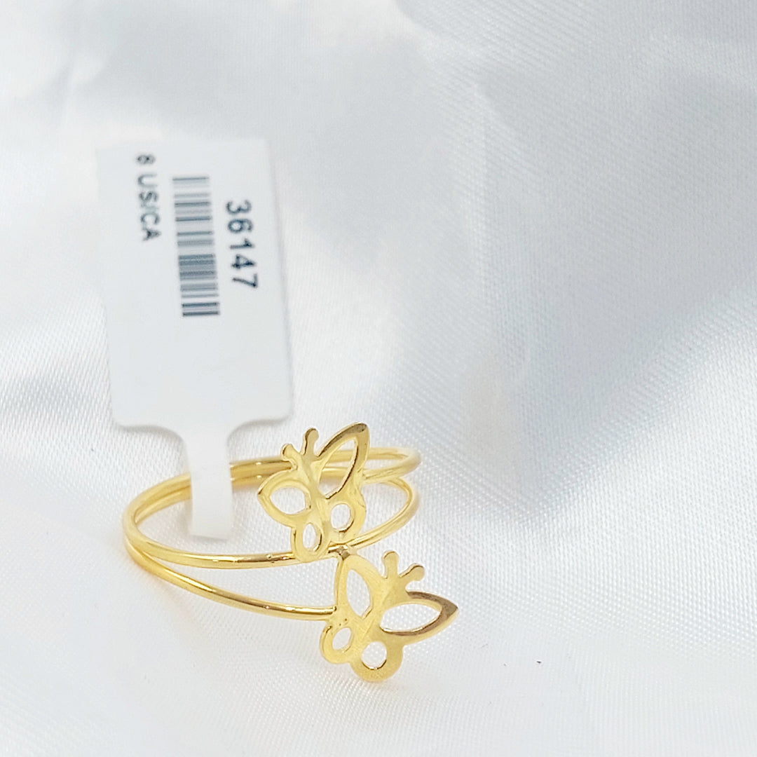 Butterfly Ring Made of 21K Gold by Saeed Jewelry 