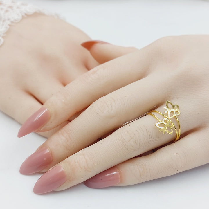 Butterfly Ring Made of 21K Gold by Saeed Jewelry 
