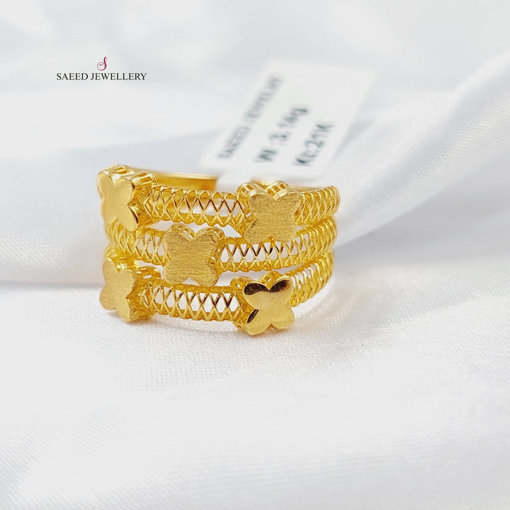 Butterfly Ring Made of 21K Gold by Saeed Jewelry 