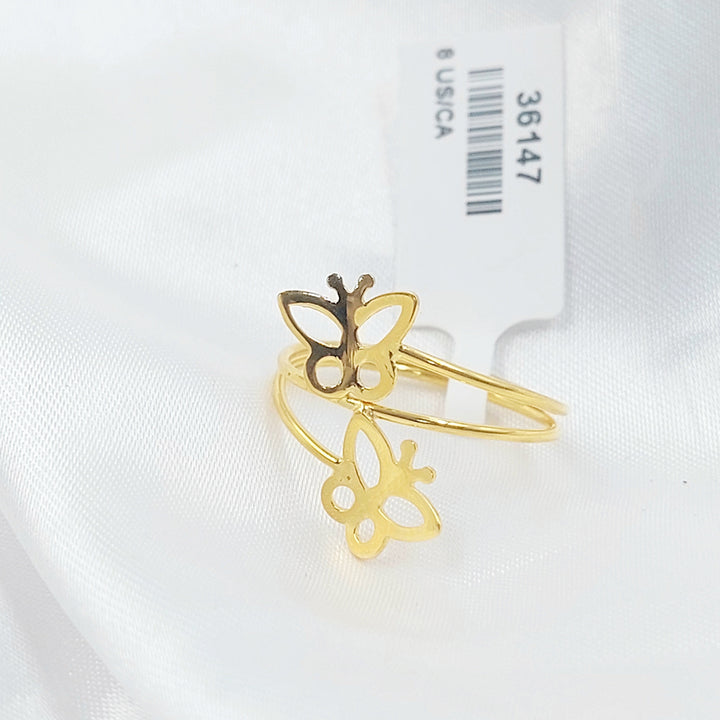 Butterfly Ring Made of 21K Gold by Saeed Jewelry 
