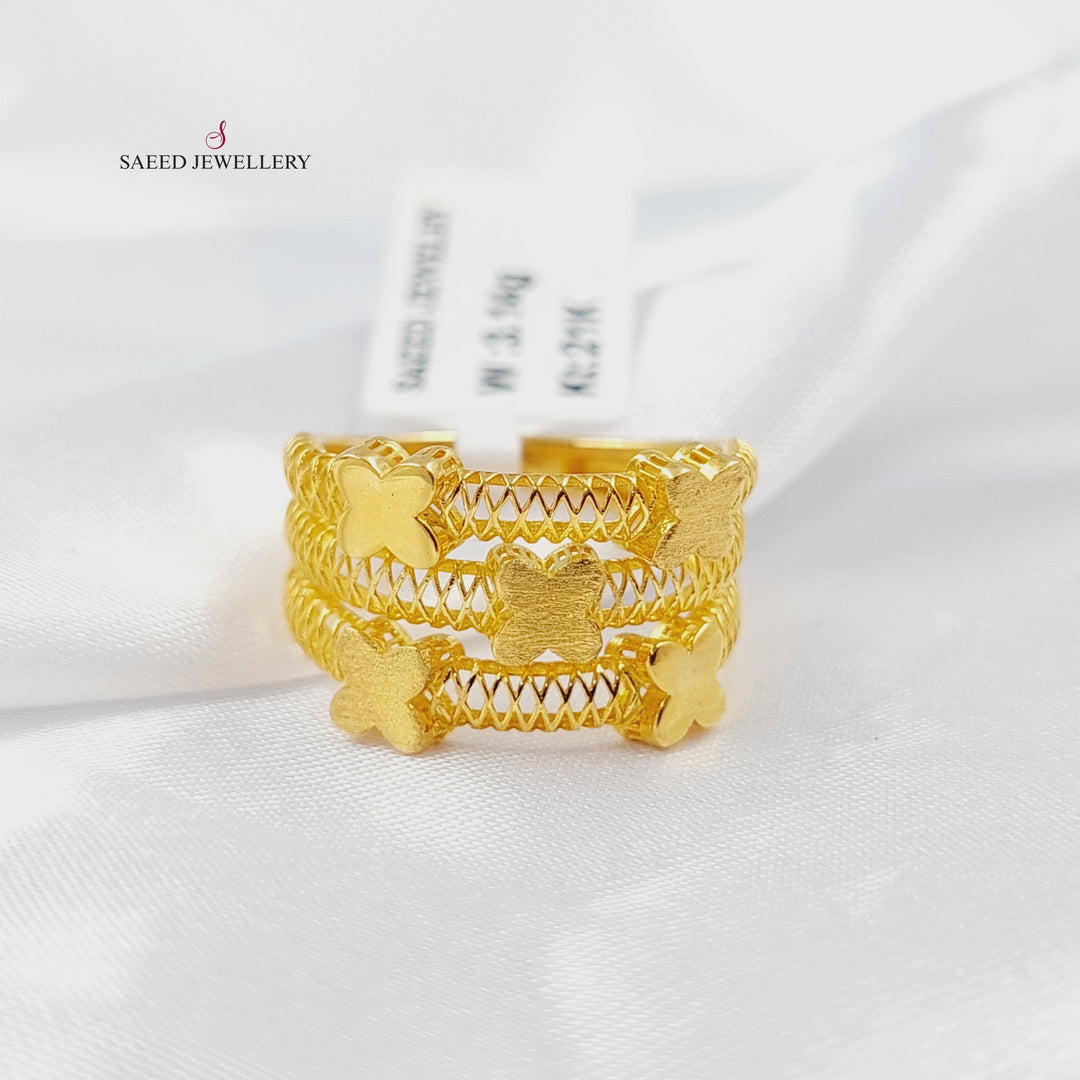 Butterfly Ring Made of 21K Gold by Saeed Jewelry 