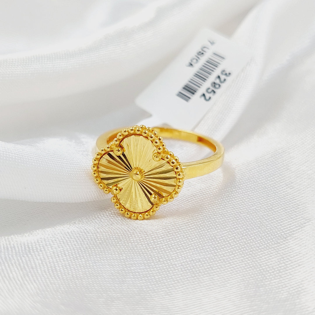 21K Gold Clover Ring by Saeed Jewelry - Image 2