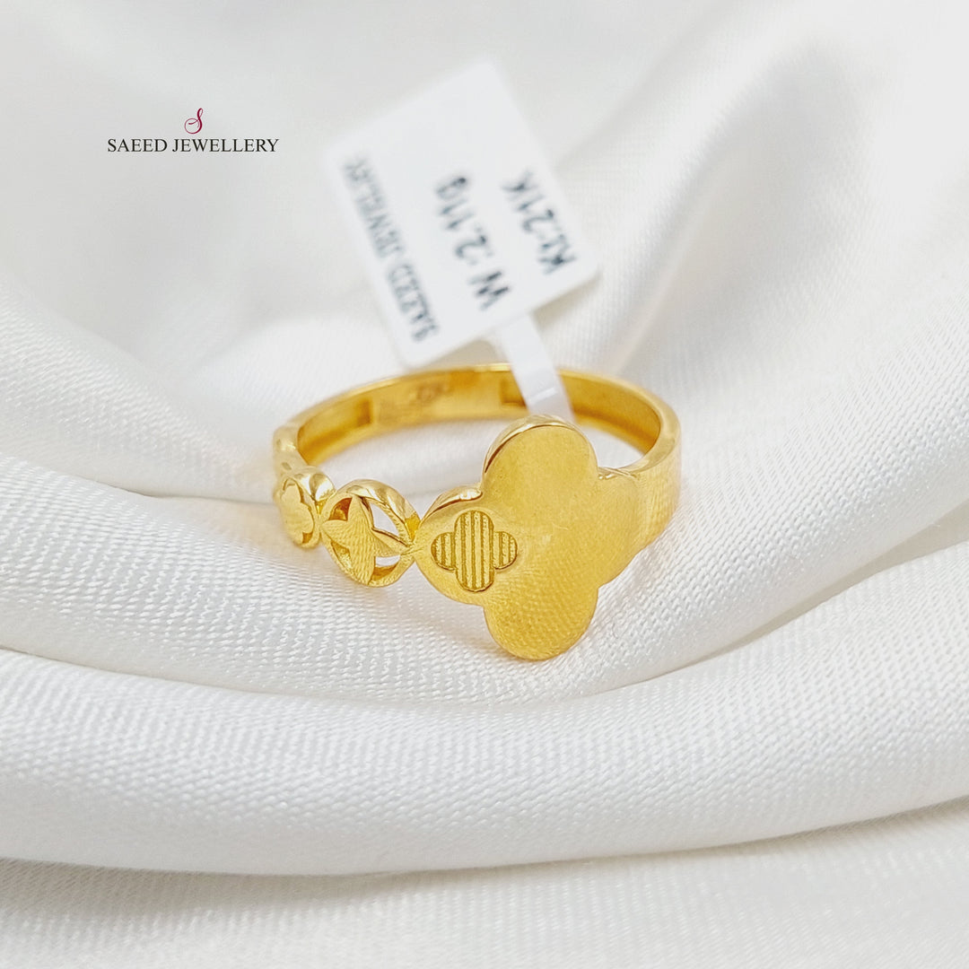 21K Gold Clover Ring by Saeed Jewelry - Image 6